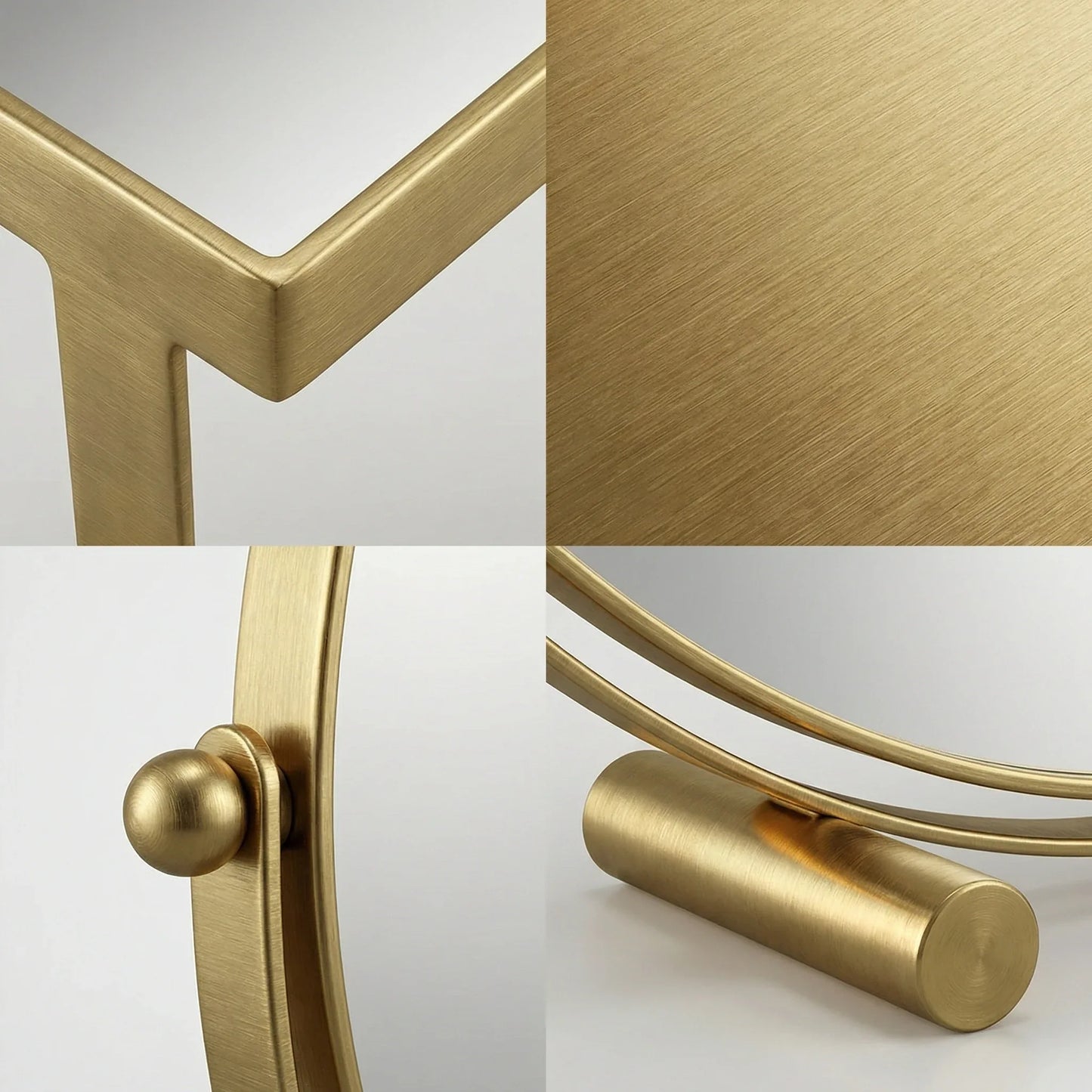 Elegant Gold Rotating Tabletop Vanity Mirror