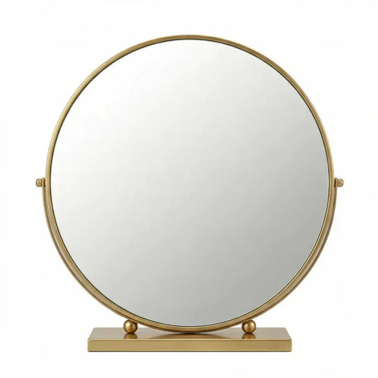 Elegant Gold Swivel Table Mirror