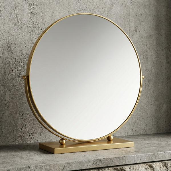 Elegant Gold Swivel Table Mirror