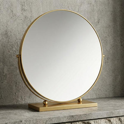 Elegant Gold Swivel Table Mirror