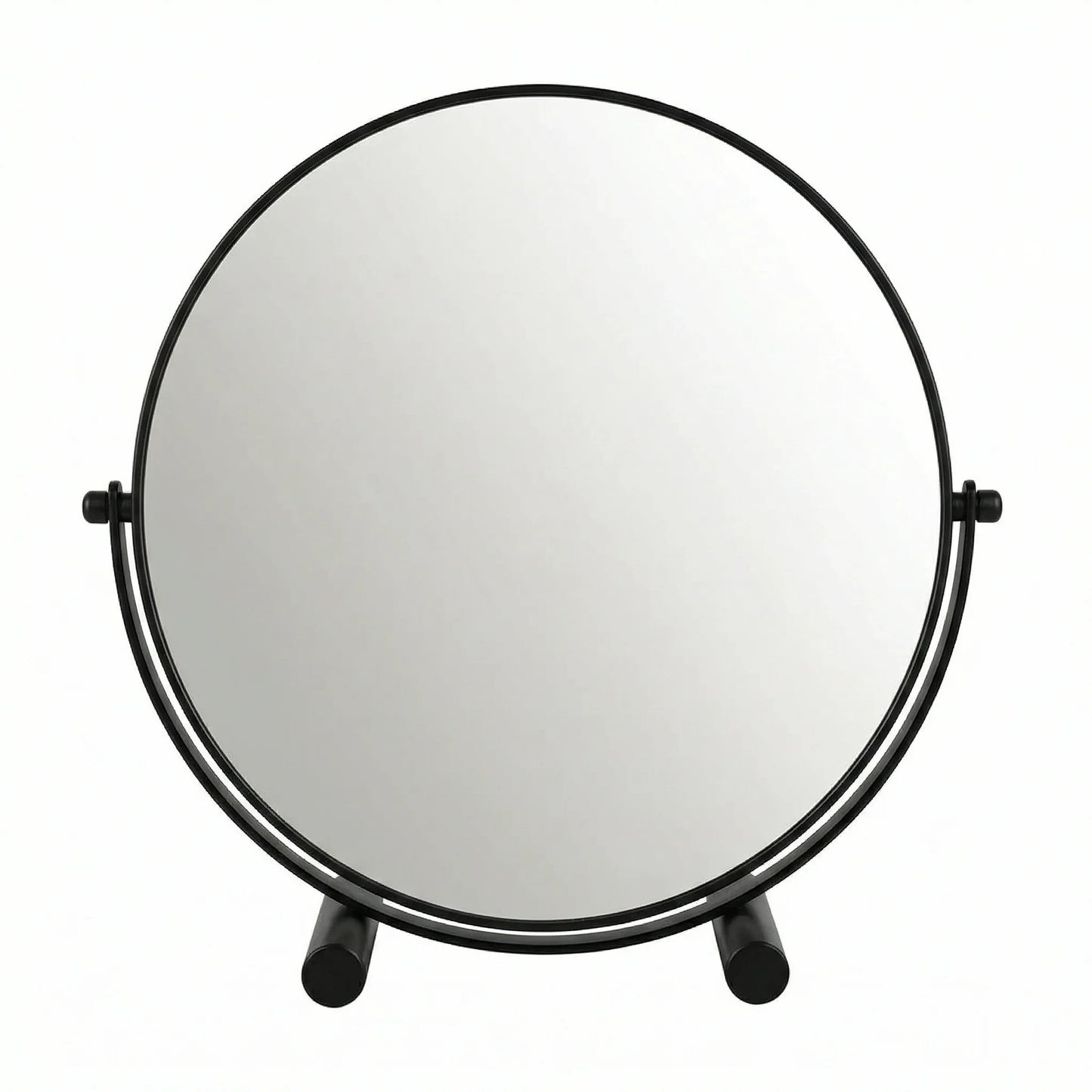 Minimalist Black Round Studio Table Mirror
