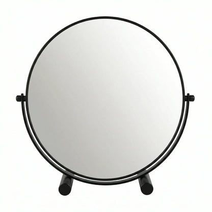 Minimalist Black Round Studio Table Mirror