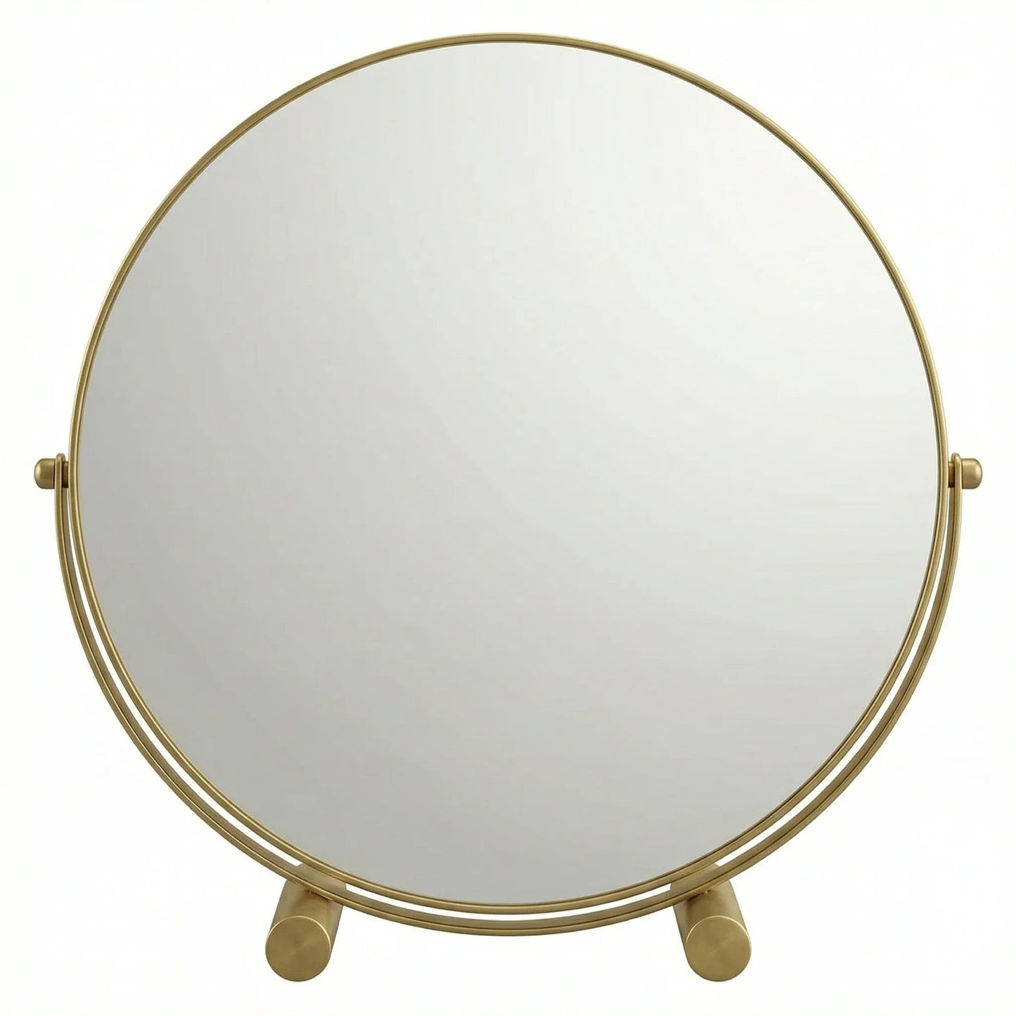 Elegant Gold Rotating Tabletop Vanity Mirror
