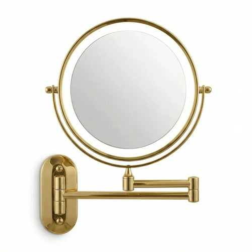 Lumio Gold LED Retractable Vanity Mirror