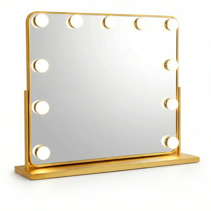 Elegant Gold Hollywood LED Makeup Mirror