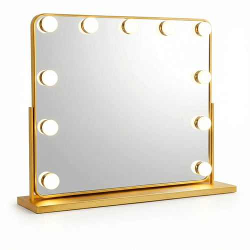 Elegant Gold Hollywood LED Makeup Mirror