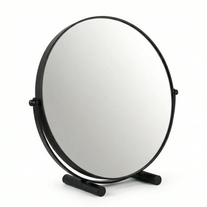 Minimalist Black Round Studio Table Mirror