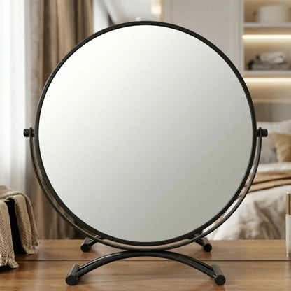 Minimalist Matte Black Table Mirror