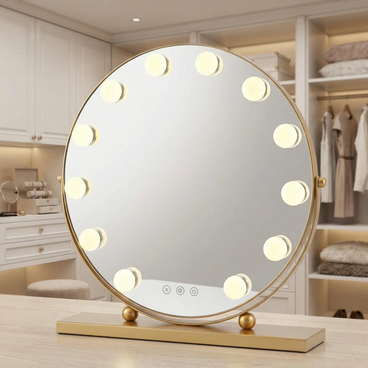 Hollywood LuviaGlow Gold Vanity Mirror