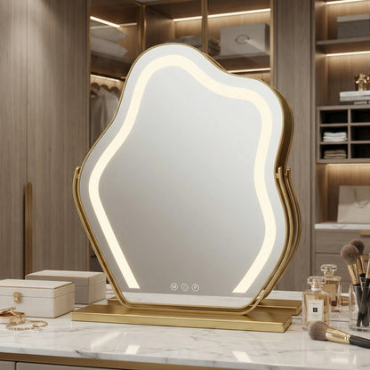 Cloud LED Vanity Mirror Gold