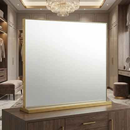 Elegant Gold Freestanding Table Mirror