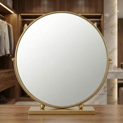 Elegant Gold Swivel Table Mirror