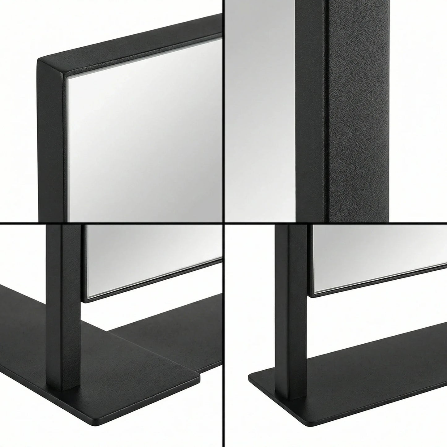 Minimalist Matte Black Professional Tabletop Mirror