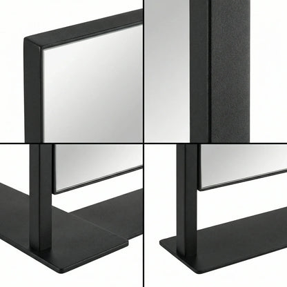Minimalist Matte Black Professional Tabletop Mirror