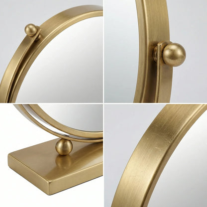 Elegant Gold Swivel Table Mirror