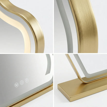 Cloud LED Vanity Mirror Gold