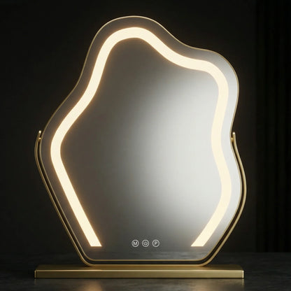 Cloud LED Vanity Mirror Gold