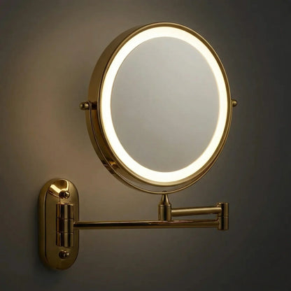 Lumio Gold LED Retractable Vanity Mirror