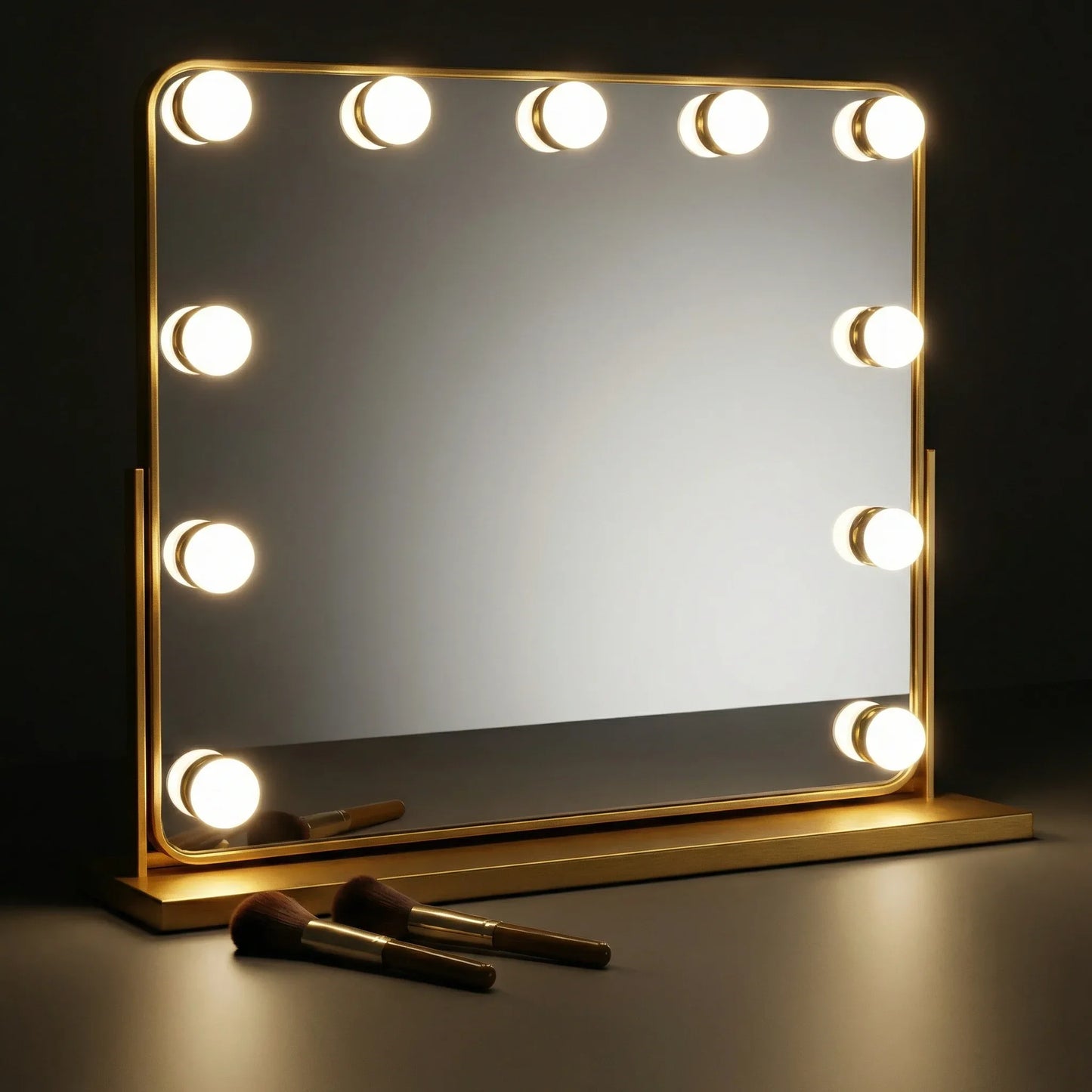 Elegant Gold Hollywood LED Makeup Mirror