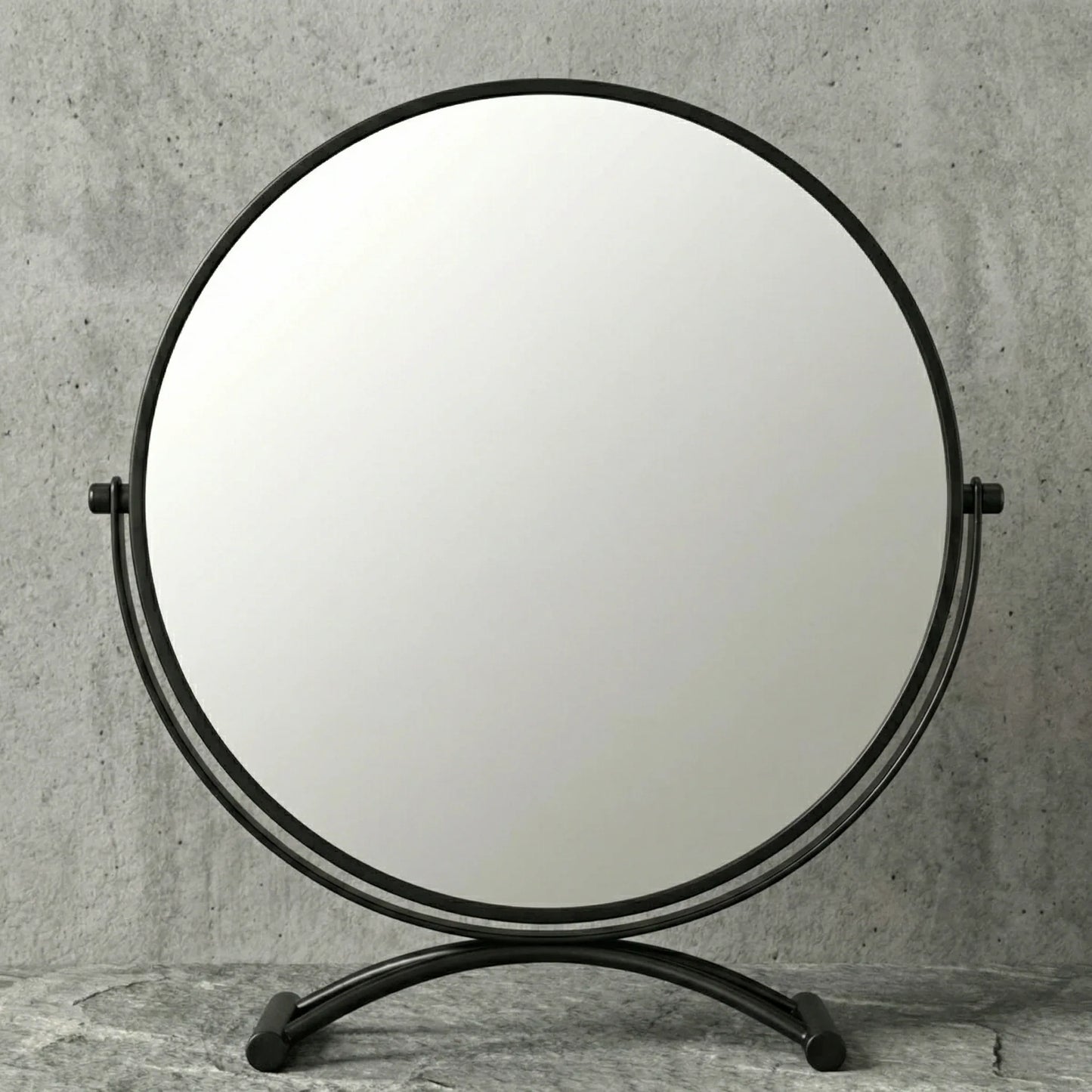 Minimalist Matte Black Table Mirror