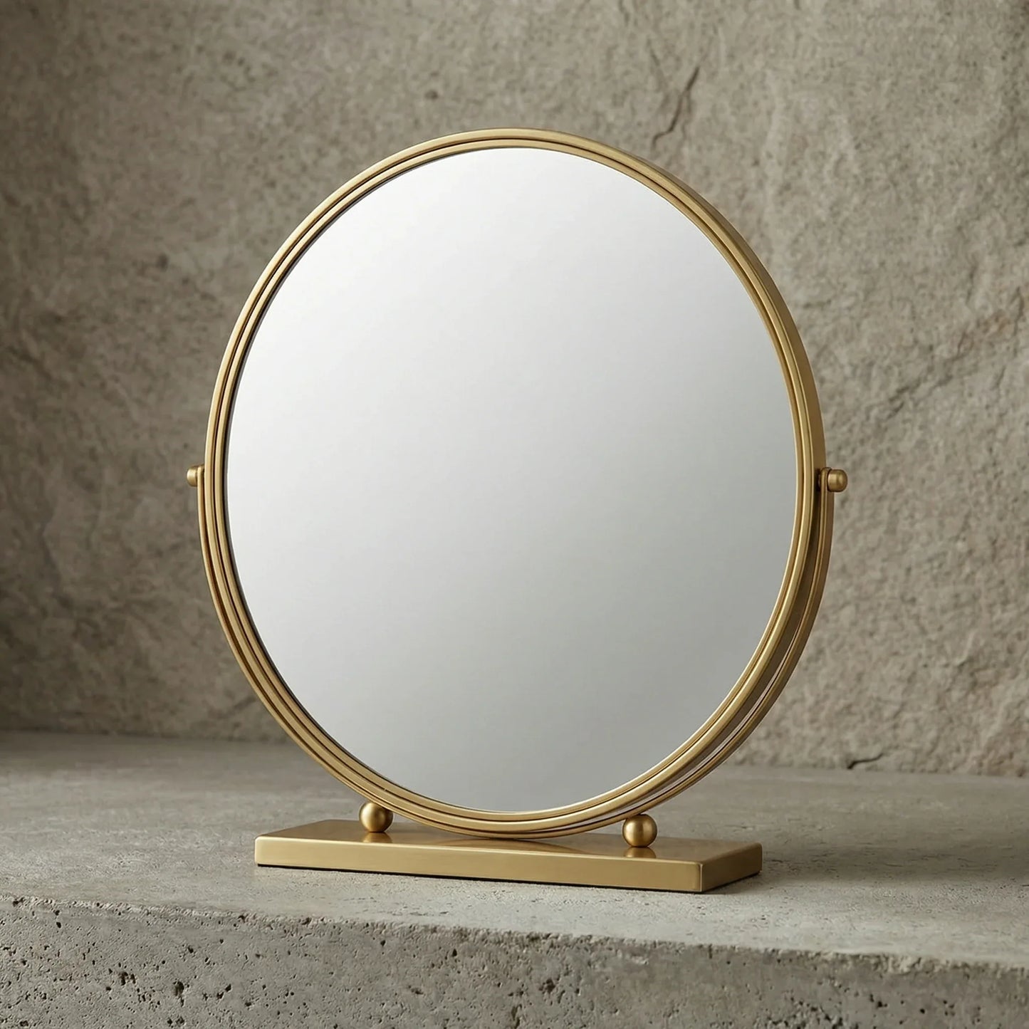 Elegant Gold Swivel Table Mirror