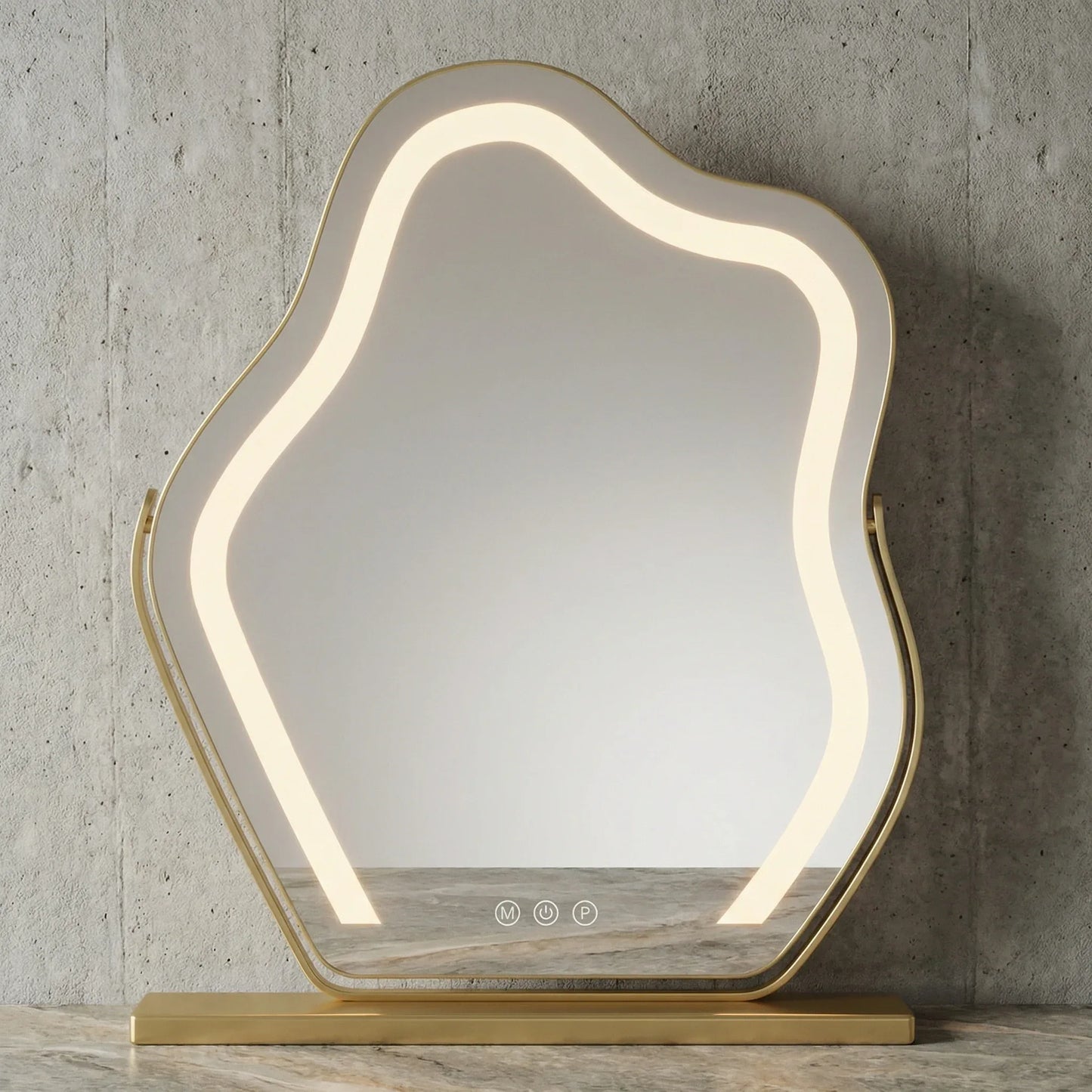 Cloud LED Vanity Mirror Gold