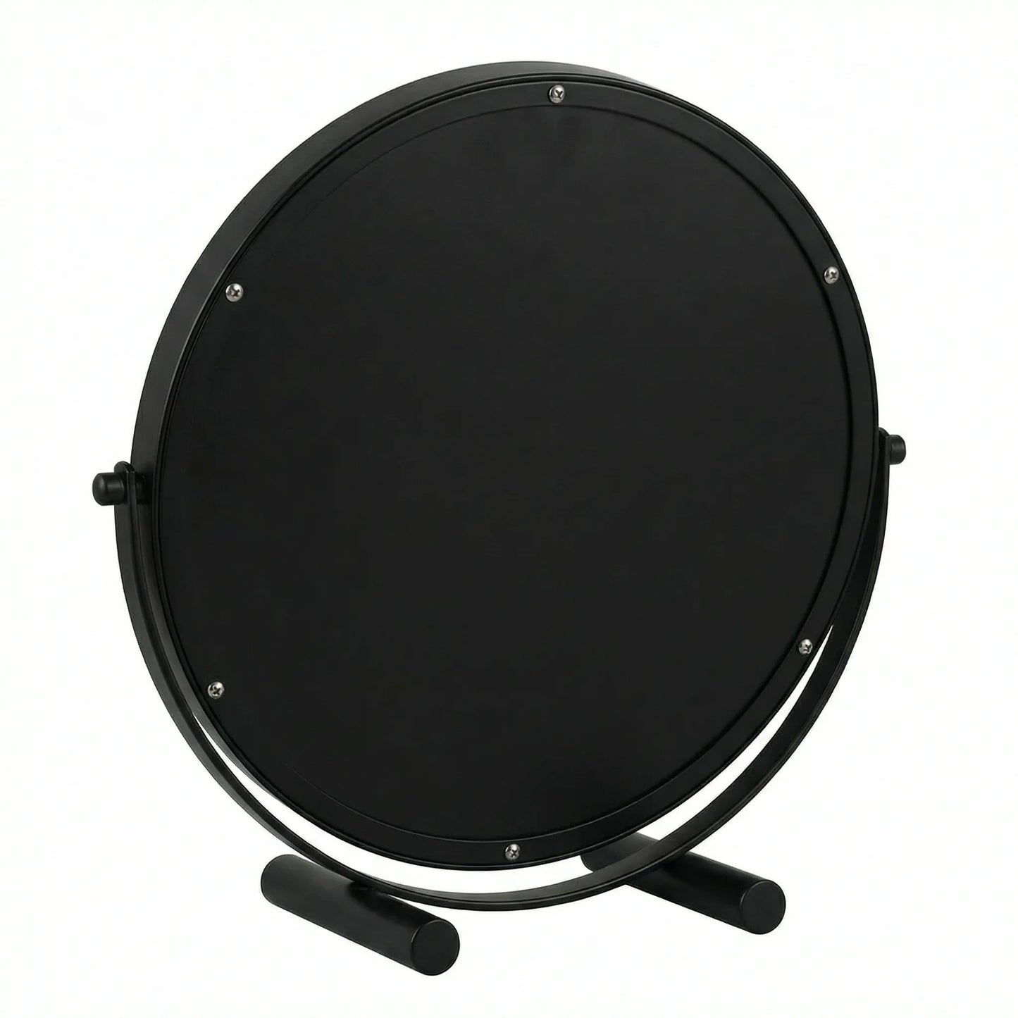 Minimalist Black Round Studio Table Mirror