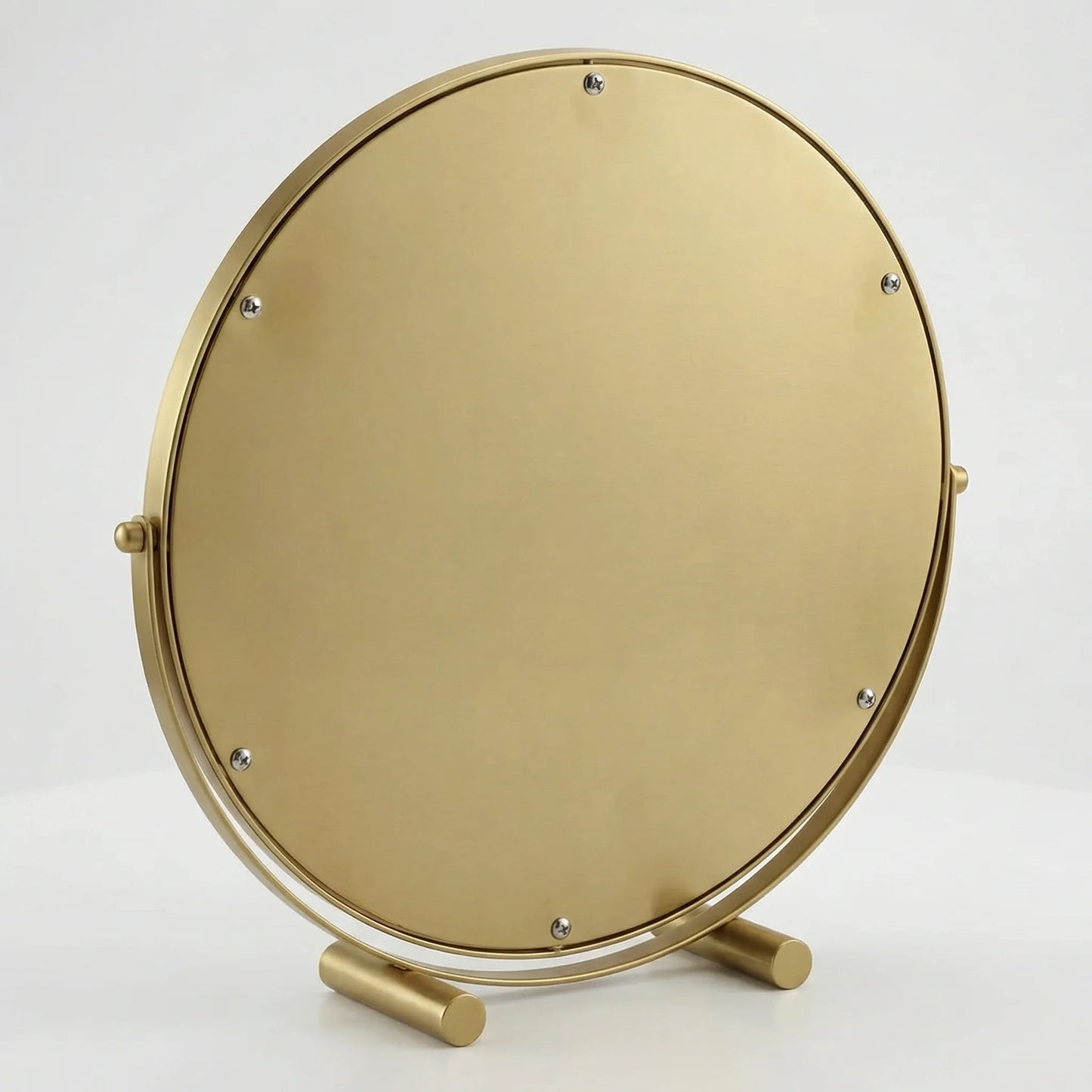 Elegant Gold Rotating Tabletop Vanity Mirror